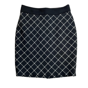 The Limited plaid pencil skirt | black & white | Size 4 petite